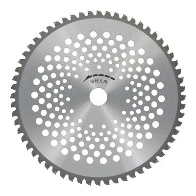 【商品説明】●【特長】軽量タイプなので作業が大変楽に。山林下刈り向き。メッシュで超軽量。切れるチドリ刃：斜め埋込み型。●【用途】雑木・笹・竹・雑草●刃厚:2.0mm●本体サイズ(mm):縦255×横255×奥行4●本体重量:378g●外径:255mm●刃数:60P●内径:25.4mm※メーカーの都合によりパッケージ、内容等が変更される場合がございます。当店はメーカーコード（JANコード）で管理をしている為それに伴う返品、返金等の対応は受け付けておりませんのでご了承の上お買い求めください。【代引きについて】こちらの商品は、代引きでの出荷は受け付けておりません。【配送について】北海道、沖縄、離島は配送できません。予めご了承ください。