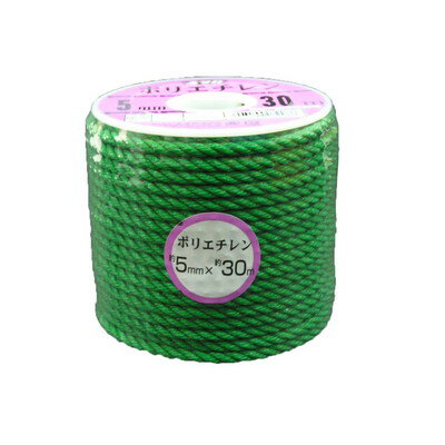 ユタカメイク ユタカ RE-33グリーン PEカラーロープボビン 5X30m(代引不可)