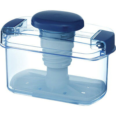 【商品説明】●家庭で手軽に浅漬けを楽しめる漬け物容器です。●蓋は開閉がラクなワンタッチロック式。●フタを閉めると、簡単にロックがかかる構造なので、大変便利です。●漬ける食材の量に応じて、ハンドルを回して、押し込む圧力が調節できます。●ミニレシピ付き。●カラー：クリアブルー●容量：840　mL●サイズ（約）：179　×　88　×　高さ122　mm●重量（約）：269　g●漬けられる目安量：きゅうり／約2〜3本、なす／約1〜2個、大根／約200〜250g、かぶ／約1〜2個●材質：〈本体〉PS　〈蓋・キャップ〉AS　〈ストッパー〉ABS　〈押し枠・バネ止め・押し板〉PE　〈バネ〉18−8ステンレス鋼●原産国：日本※メーカーの都合によりパッケージ、内容等が変更される場合がございます。当店はメーカーコード（JANコード）で管理をしている為それに伴う返品、返金等の対応は受け付けておりませんのでご了承の上お買い求めください。【代引きについて】こちらの商品は、代引きでの出荷は受け付けておりません。【配送について】北海道、沖縄、離島は配送できません。予めご了承ください。
