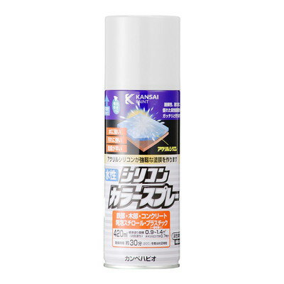 カンペハピオ 水性シリコンカラースプレー ホワイト 420ML #00507654012420(代引不可)