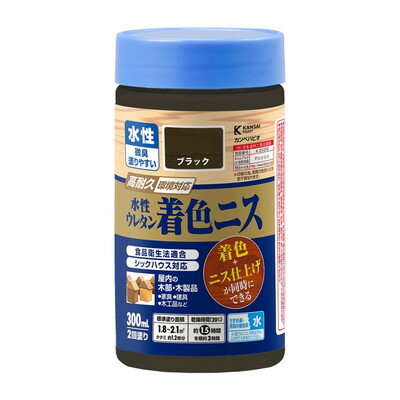 カンペハピオ 水性ウレタン着色ニス ブラック 300ML #00707654022300(代引不可)