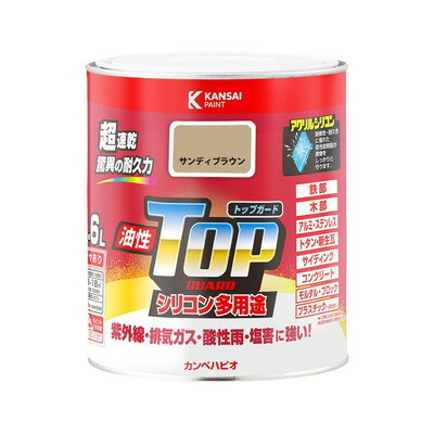 カンペハピオ 油性トップガード サンディブラウン 1.6L #00017640741016(代引不可)【送料無料】