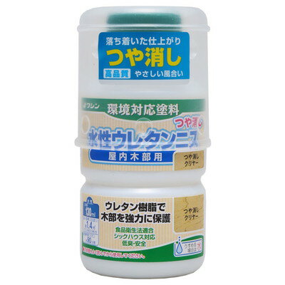 【商品説明】●耐久性があり、低臭で安全な扱いやすい屋内用ニス●主な用途：屋内の木部（テーブルや棚などの実用家具や建具、木の工作品など）●サイズ(横×縦×高さ)：54mm×54mm×106mm●重量：0.17kg※メーカーの都合によりパッケージ、内容等が変更される場合がございます。当店はメーカーコード（JANコード）で管理をしている為それに伴う返品、返金等の対応は受け付けておりませんのでご了承の上お買い求めください。【代引きについて】こちらの商品は、代引きでの出荷は受け付けておりません。【送料について】北海道、沖縄、離島は送料を頂きます。