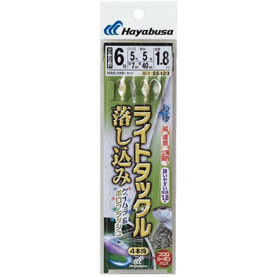 【商品説明】●船・堤防・海釣り公園で使用できます●全長：1.8m●鈎：6●ハリス：5●幹糸：5●※画像はイメージです。※メーカーの都合によりパッケージ、内容等が変更される場合がございます。当店はメーカーコード（JANコード）で管理をしている為それに伴う返品、返金等の対応は受け付けておりませんのでご了承の上お買い求めください。【代引きについて】こちらの商品は、代引きでの出荷は受け付けておりません。【送料について】北海道、沖縄、離島は送料を頂きます。