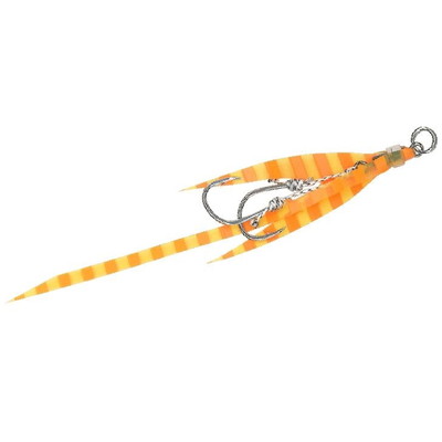 HAYABUSA アシストフック ネクタイチューン フィッシュテール FS580 オレンジゼブラ Mサイズ FS580-M-6..