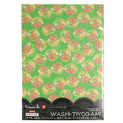 カミイソ産商 #2208 和紙千代紙 雪輪梅丸(代引不可)