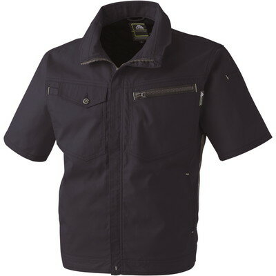 中国産業 Cs 2907-819-S 半袖メッシュブルゾン 紺 黒 S #2907-819-S(代引不可)【送料無料】