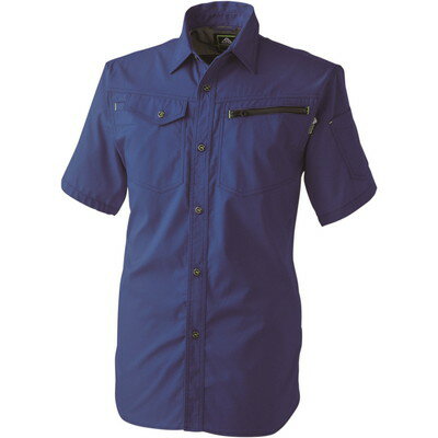 Short Sleeve Shirt - 中国産業 Cs 2904-820-3L ドビー半袖シャツ ミッド青3L #2904-820-3L(代引不可)【送料無料】