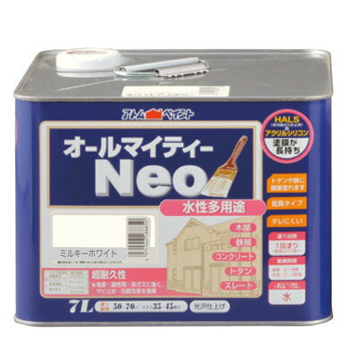 アトムサポート 水性オールマイティーネオ7Lミルキーホワイト(代引不可)【送料無料】
