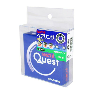 【商品説明】●回転や往復運動をする幅広い機械製品の可動部に取付けられる、両面開放型タイプのベアリングです。●深溝玉軸受タイプで、転がり軸受のなかで使用量がいちばん多く使われています。●ラジアル荷重とアキシアル荷重を同時に受けることが出来ます。●低騒音・低振動・高速回転の用途に適しています。●サイズ（mm）：62×62×16●質量（g）：218●内径（mm）：30●外径（mm）：62●厚み（mm）：16●タイプ：両側開放タイプ●ご使用上の注意をご使用前に必ずお読みください。●日本※メーカーの都合によりパッケージ、内容等が変更される場合がございます。当店はメーカーコード（JANコード）で管理をしている為それに伴う返品、返金等の対応は受け付けておりませんのでご了承の上お買い求めください。【代引きについて】こちらの商品は、代引きでの出荷は受け付けておりません。【送料について】北海道、沖縄、離島は送料を頂きます。