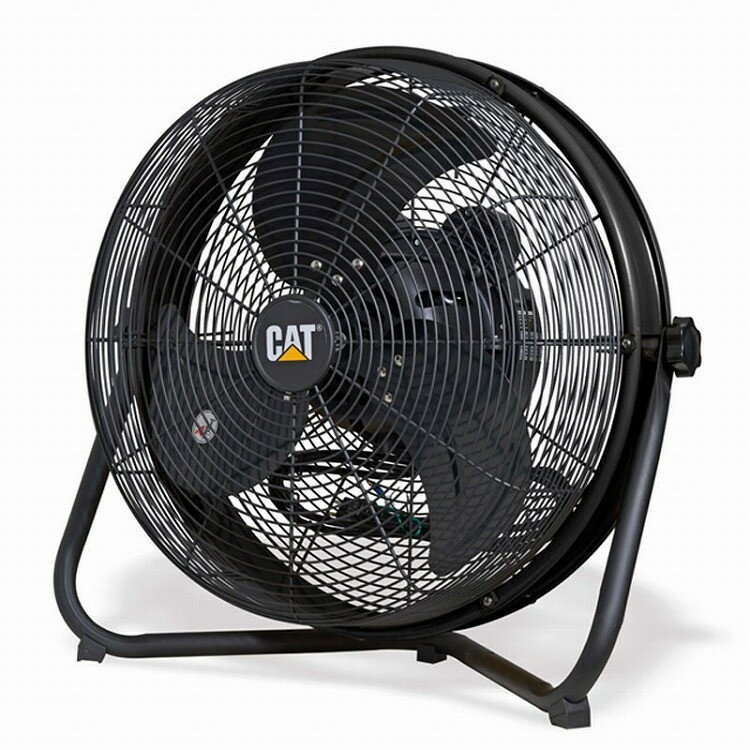 ムサシ CAT 45cm(18インチ)フロアーファン 羽根軸180°半回転機能付工業扇 ブラック EEMF-18S180BK(代引不可)【送料無料】