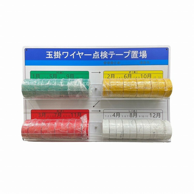 結一産業 みぎあしボード(玉掛ワイヤー点検テープ置場) Y-AM001(代引不可)【送料無...