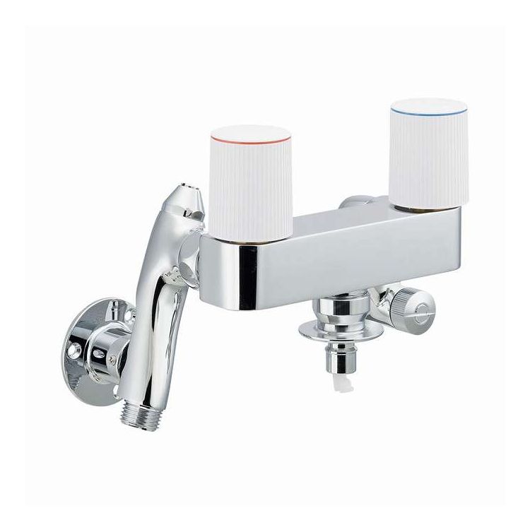 洗濯機用混合栓(ストッパー・増設クランクつき) カクダイ 127-314(代引不可)【送料無料】