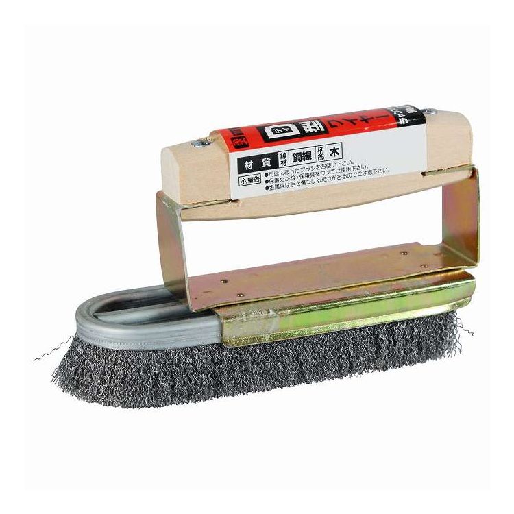 商品情報●日本製!。●アイロンの形をしているので力が入りやすく、広い範囲の研磨に適しています。●ブラシ幅(mm):45。●ブラシ長(mm):125。●タイプ:D型。●〈材質・原料・成分〉柄部: 木 /線材: 鋼線●製造国：日本●鉄・金属のサビ・汚れ落とし・バリ取り・研磨など。●用途にあったブラシをお使い下さい。【代引きについて】こちらの商品は、代引きでの出荷は受け付けておりません。【送料について】北海道、沖縄、離島は送料を頂きます。