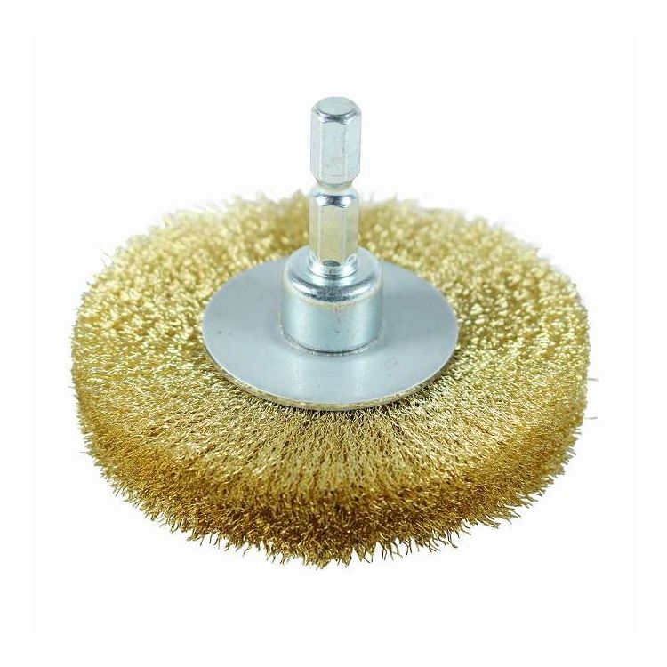 イトー 6角軸ホイールブラシ真鍮線 75mm D-574(代引不可)【ポイント10倍】