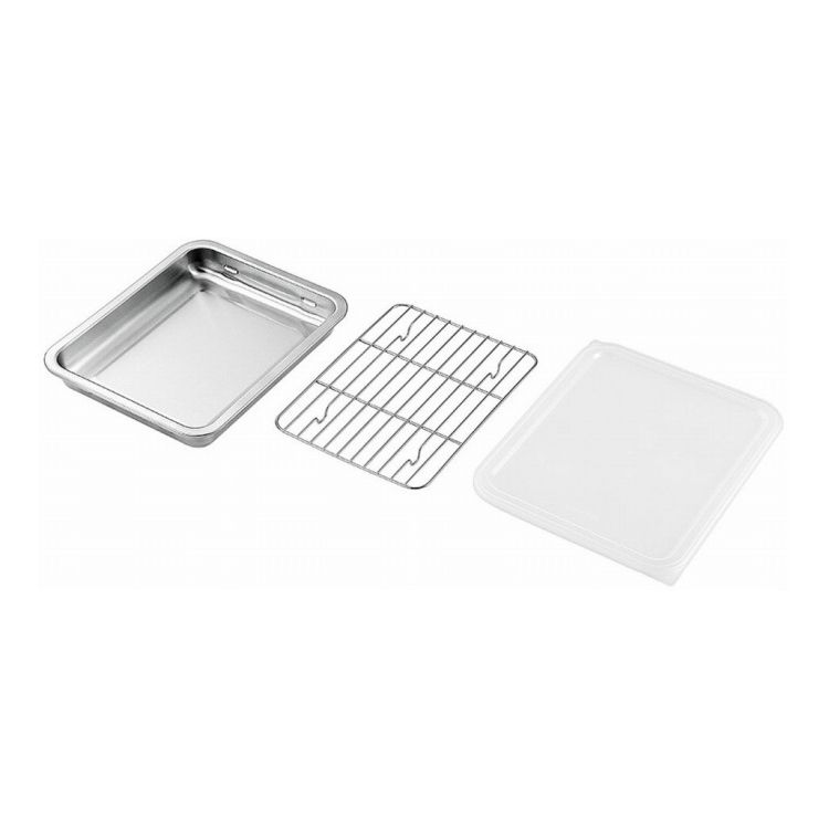 よこやま ステンレスバット(フタ・アミ付) SUS-B300(代引不可)【送料無料】