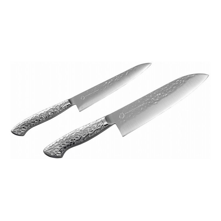 よこやま オールステンレス槌目ペティナイフ150mm・三徳包丁180mm EJRK-5000(代引不可)【送料無料】