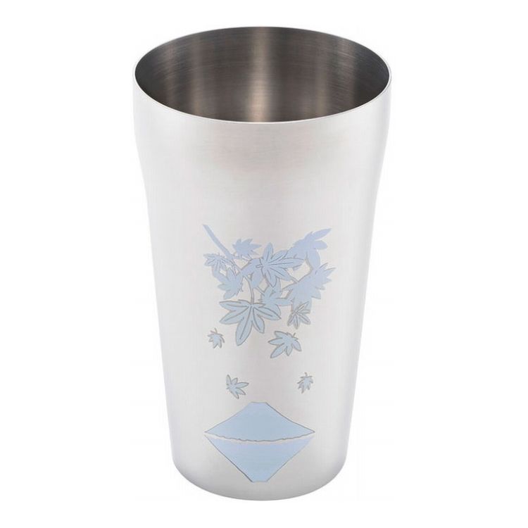 よこやま 感温ステンレスタンブラー420ml 紅葉に富士 EJK-450(代引不可)【送料無料】