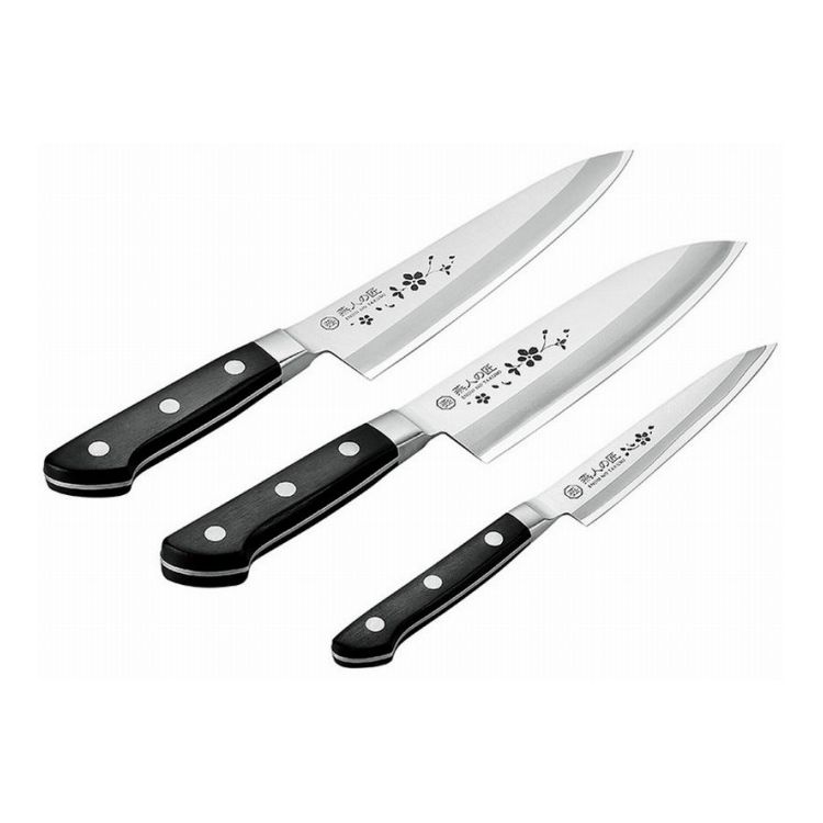 よこやま 三徳包丁165mm&牛刀包丁180mm&ペティナイフ130mm ETO-2502(代引不可)【送料無料】