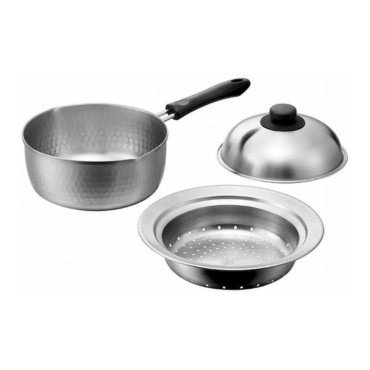 Yukihira Pans - よこやま ゆきひら鍋20cm&のせるスチームプレート18~20cm用 EJSP-700(代引不可)【送料無料】