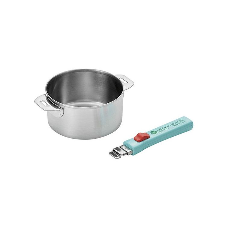 よこやま ステンレス鍋14cm・着脱ハンドル EJQ-401(代引不可)【送料無料】