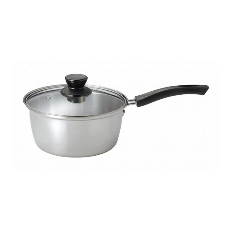 Sauce Pans - カクセー NIRWAKA -ニルワーカ- IH対応 ステンレス製片手鍋 18cm NW-02(代引不可)