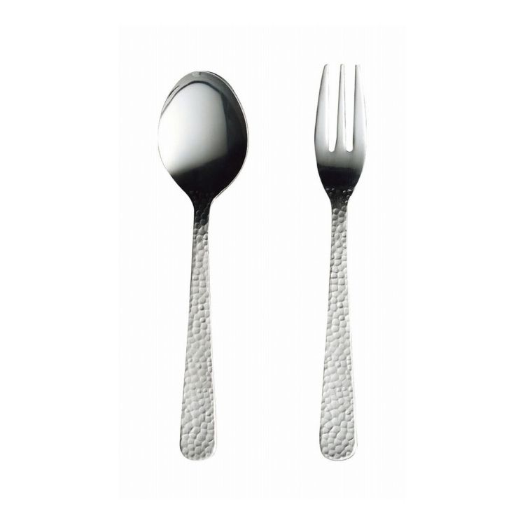 カクセー Made in TSUBAME 槌目ティースプーン・ヒメフォーク 2本組 TC-15(代引不可)