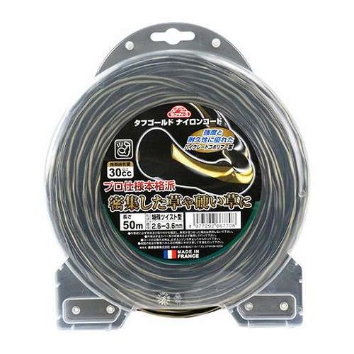 セフティ-3 タフゴールドナイロンコード 2.6-3.6×50m(代引不可)【ポイント10倍】