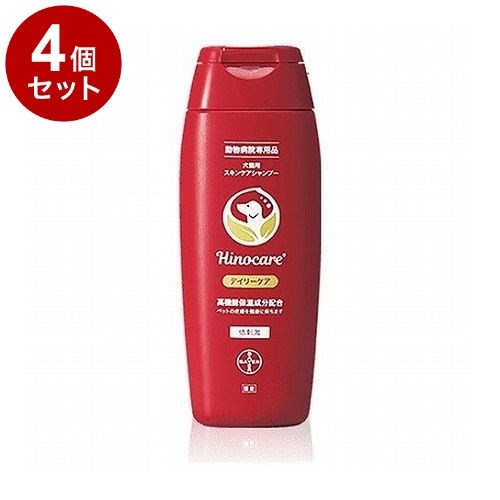 【4個セット】 バイエル薬品 ヒノケア デイリーケア スキンケアシャンプー 犬猫用 ...