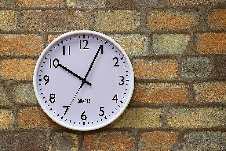 掛時計 インデックス Φ30cm W300×D43×H300mm ポリスチレン ウォッチ おしゃれ ホワイト(代引不可)【送料無料】 [2]