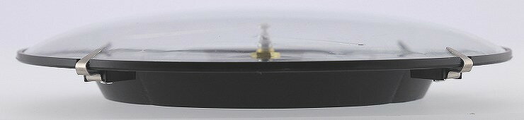 カバー付き ウォールクロック W200×D200×H55mm MDF GLASS おしゃれ BLACK(代引不可)【送料無料】 [3]