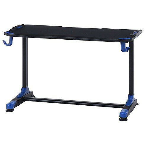 ゲーミングデスク GAMING DESK XeNO(ゼノ) イージー01 W1200×D650×H730mm PVCシート MDF 鉄 おしゃれ ブルー(代引不可)【送料無料】 [3]