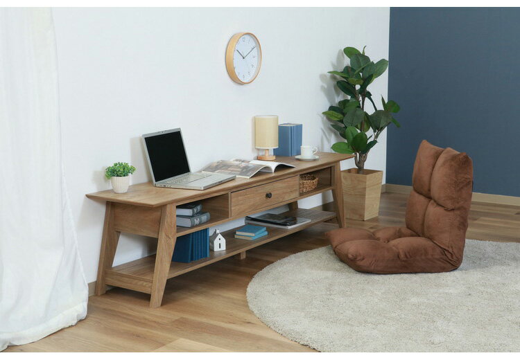 テレビ台 幅180cm 木目調 70型対応 引き出し付き 作業台 パソコンデスク テレビボード 収納 コンパクト TV台 北欧 おしゃれ 一人暮らし テレビラック ヴィンテージ モダン(代引不可)【送料無料】