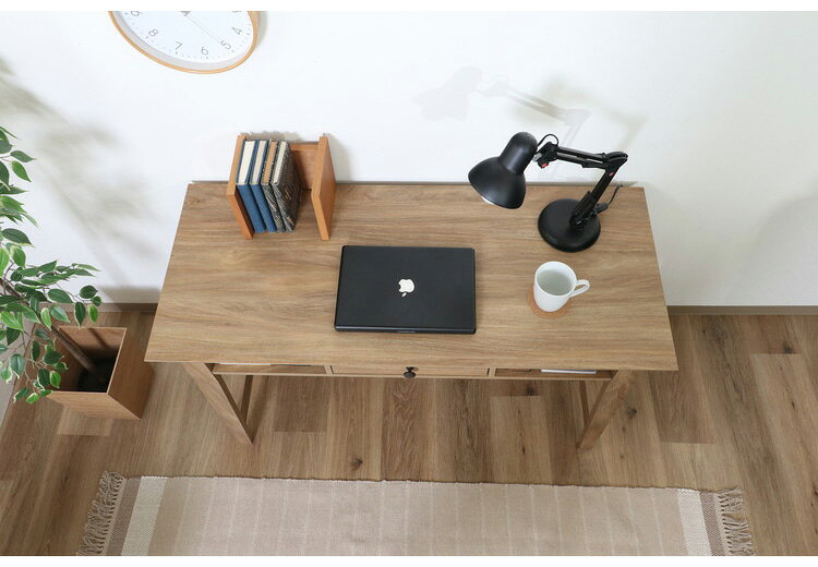 デスク 幅120cm パソコンデスク 木目調 引き出し付き モダン ヴィンテージ 収納 オープン収納 シンプル コンパクト 書斎机 書斎デスク 勉強机 北欧 おしゃれ シンプル コンパクト(代引不可)【送料無料】 [2]