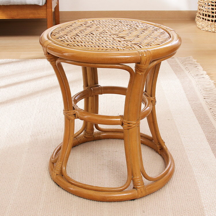 ラタン スツール HY 籐椅子 円形 籐�