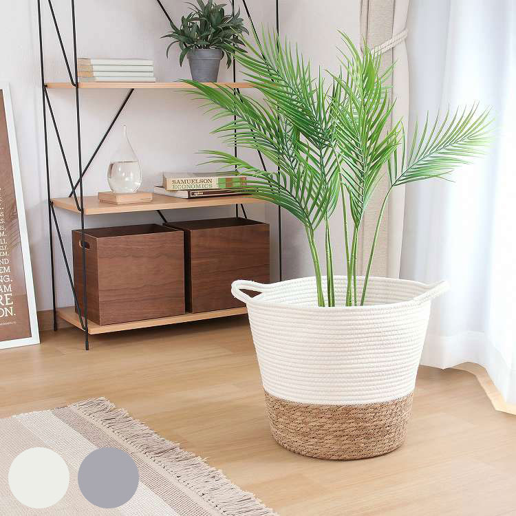 ■商品サイズ幅40×奥行33×高さ32cm■素材ガマ/綿■生産国中国■特徴コットン&蒲でナチュラルな印象の鉢カバー 10号鉢対応優しいくすみカラーとガマの組み合わせがかわいいデザイン。ナチュラルな床や家具によく合います。耐摩耗性のあるガマを...