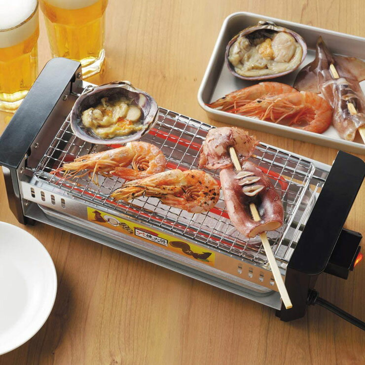 やきとりグッズ タマハシ 電気網焼き器 アミ焼大将 ワイド タコ焼きプレート付き AYT-03 たこ焼き器 卓上 焼き鳥 網焼き 電気アミ焼き機【送料無料】