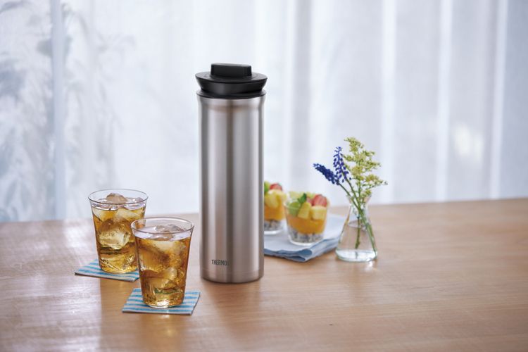 サーモス THERMOS ステンレスボット 1.0L ステンレスブラック TTD-1000 SBK ポット スリム 卓上 ピッチャー【送料無料】