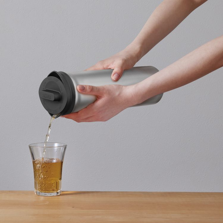 サーモス THERMOS ステンレスボット 1.0L ステンレスブラック TTD-1000 SBK ポット スリム 卓上 ピッチャー【送料無料】