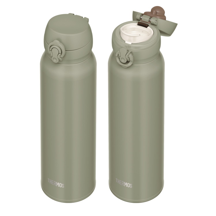 THERMOS サーモス 真空断熱ケータイマグ 750ml JNL-756 SMKKI スモークカーキ 外して洗える飲み口 ワンタッチ 丸洗いOK ステンレス魔法びん 軽量コンパクト スポーツ飲料OK【送料無料】 3