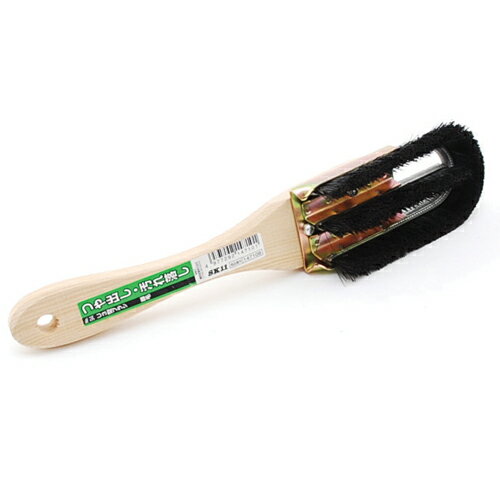大工道具・砥石・ペーパーのワイヤーブラシ木柄NO.94。木目出しや革ツヤ出し、水廻り作業に使えます。..