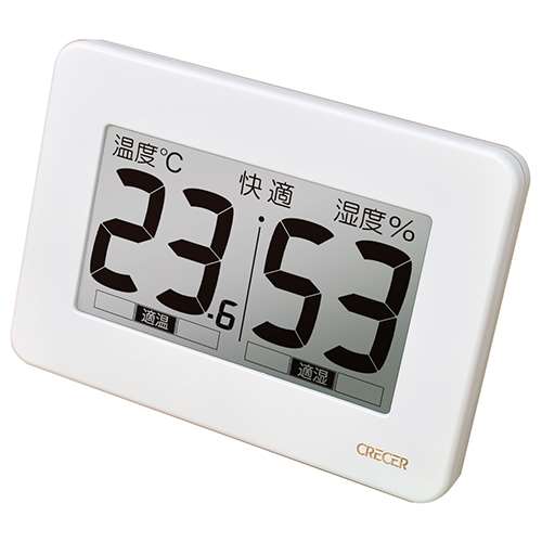 CRECER 超大画面デジタル温湿度計 CR-3000W【送料無料】
