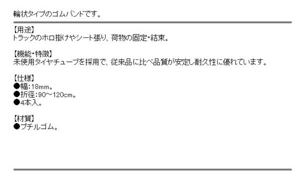 SK11 ゴムバンド リング 4本入 SKG-E1890A