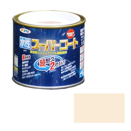 アサヒペン 多用途-水性スーパーコート 1/5L-ミルキーホワイト