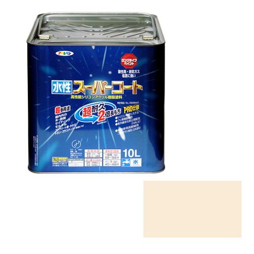 Rakuten - アサヒペン 多用途-水性スーパーコート 10L-ミルキーホワイト【送料無料】