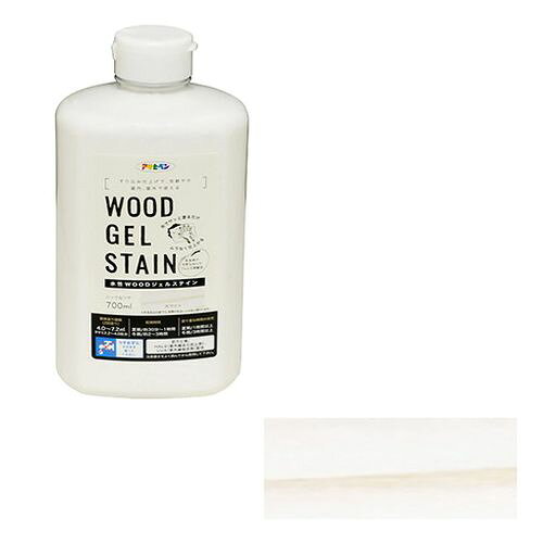アサヒペン 水性WOODジェルステイン 700ML-ホワイト【送料無料】