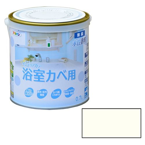 Paint - アサヒペン NEWインテリアカラー浴室壁 0.7L-ミルキーホワイト【送料無料】