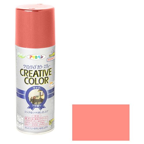 【用途】鉄、木、紙、発泡スチロール、プラスチック(一部を除く)、ガラス、コンクリート等への塗装。【機能・特徴】発泡スチロールや油性塗料の上に塗っても、下地をとかしません。テコ式ノズルボタンの使用により、タッチが軽く指が疲れません。有害なフロンや鉛化合物は一切使用していません。日光や雨に強く、屋外にも使用できます。使用後、安心して捨てられるガス抜きキャップ付きです。【仕様】●内容量：300mL。●色：39サンセット。●標準塗り面積：0.6〜1.0m2(2回塗り)。●乾燥時間：夏期40〜50分・冬期1〜2時間。●一般名：アクリル樹脂塗料(合成樹脂エナメル塗料)。●消防法：危険物該非/該当・類別/第4類・品名/第二石油類・危険等級/3。●消防法：危険物含有量/90ml。●GHS表示：引火性あり・皮膚に接触すると有害・吸入すると有害・強い眼刺激・臓器の障害・眠気やめまいのおそれ・水性生物に有害。【材質】●合成樹脂(アクリル)。●顔料。●有機溶剤。【商品サイズ】幅60×高さ190×奥行60mm　重量360g【注意事項ほか】●目に入った場合には直ちに多量の水で洗い、出来るだけ早く医師の診察を受けて下さい。皮膚に付着した場合には、多量の石鹸水で洗い落とし、痛み又は外観に変化がある時は、医師の診察を受けてください。蒸気・ガス等を吸い込んで気分が悪くなった場合には、空気の清浄な場所で安静にし、必要に応じて医師の診察を受けて下さい。幼児の手のとどかない所に保存し、子供が誤飲・誤食・いたずらをしないように注意してください。中身が漏れたり破裂する危険がありますので、湿った場所などサビやすいところや、直射日光の当る所には置かないで下さい。●表示の用途以外には使用しないで下さい。体調が悪い時やアレルギー・化学物質に敏感な人は使用しないで下さい。取扱中は必要に応じてマスクや保護メガネ、手袋(ポリ手袋など塗料の浸透がないもの)を使用して下さい。こす恐れがありますので、皮膚に触れないようにして下さい。また吸い込んだり、目に入らないように注意して下さい。塗料を吹き付ける時は、人や物にかからないように注意して下さい。●高圧ガスを使用した可燃性の製品であり、危険なため、注意を守って下さい。炎や火気の近くで使用しなでください。火気を使用している室内で大量に使用しないでください。高温にすると破裂の危険があるため、直射日光の当る所や火気等の近くなど温度が40度以上となる所に置かないでください。火の中に入れないでください。使い切って捨ててください。【送料について】北海道、沖縄、離島は送料を頂きます。