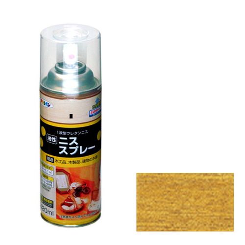 アサヒペン・ニススプレー・420MLーツヤケシクリヤ【送料無料】