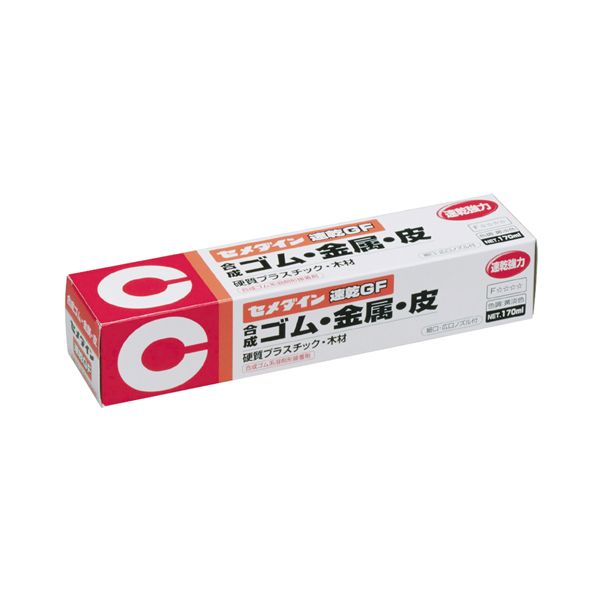 【商品特長】【用途】合成ゴム・金属・皮・硬質プラスチック・木材などの接着。【機能・特徴】初期接着力が強く、仮止め不要の速乾型です。【仕様】●内容量：170mL。●色：黄淡色。●ホルムアルデヒド放散等級区分：Fフォースター(JIS)。■商品コード:4901761175418■JANコード:4901761175418■ブランド名:セメダイン■商品名:速乾GF 170ml■規格:CA-327【送料について】北海道、沖縄、離島は送料を頂きます。